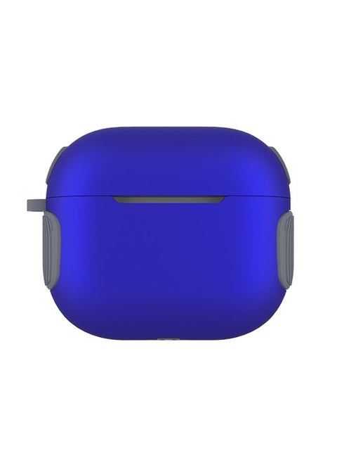 Case Cover 2 in 1 Matte Texture Contrast Color PC + TPU Earphone Case For AirPods 3 Blue