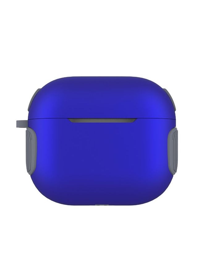 Generic - Case Cover 2 in 1 Matte Texture Contrast Color PC + TPU Earphone Case For AirPods 3 Blue - Image 1