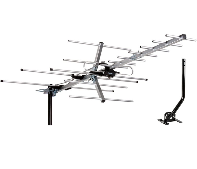 Five Star TV Antenna Indoor/Outdoor Yagi Satellite HD Antenna with up to 200 Mile Range - Attic or Roof Mount TV Antenna, Digital OTA Radio/FM Antenna for 4K 1080P with Mounting Pole - Image 1