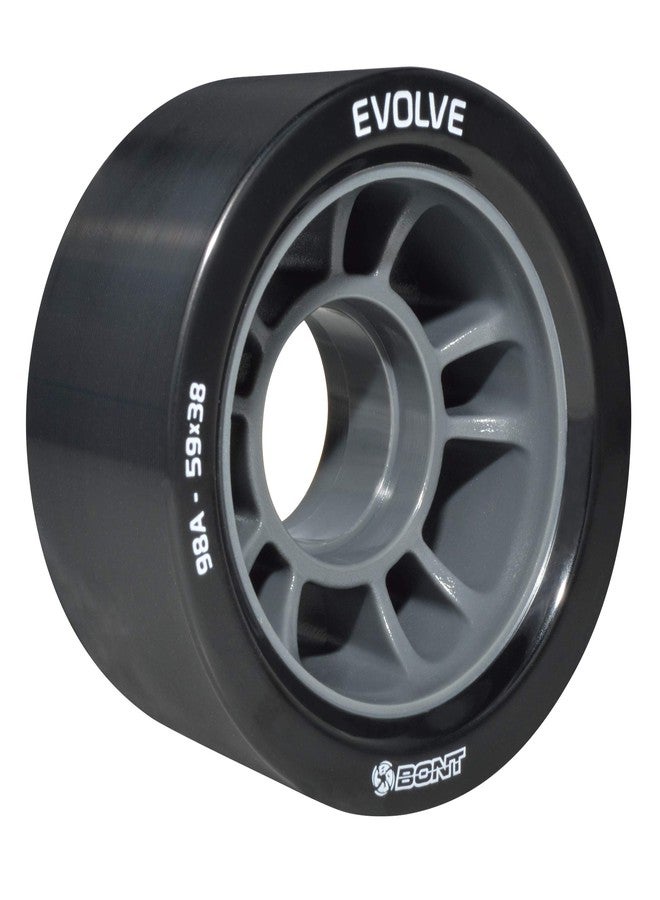 Bont Skates - Evolve Roller Derby Skate Wheel - Indoor Roller Skate Wheels - Rollerskate Wheels - Red 95A - Set of 4 Wheels (Red 95A - Set of 4 Wheels) - Image 5