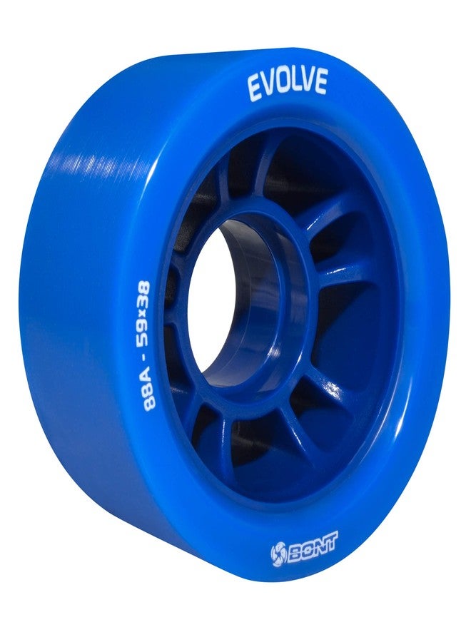 Bont Skates - Evolve Roller Derby Skate Wheel - Indoor Roller Skate Wheels - Rollerskate Wheels - Red 95A - Set of 4 Wheels (Red 95A - Set of 4 Wheels) - Image 3