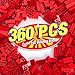 MANNIDOO 360 Pieces Building Bricks Classic Basic Flats Parts and Pieces 2x4 Brick x200 and 2x2 Brick x160 Moc Building Bulks Compatible with All Major Brands Red - Image 2