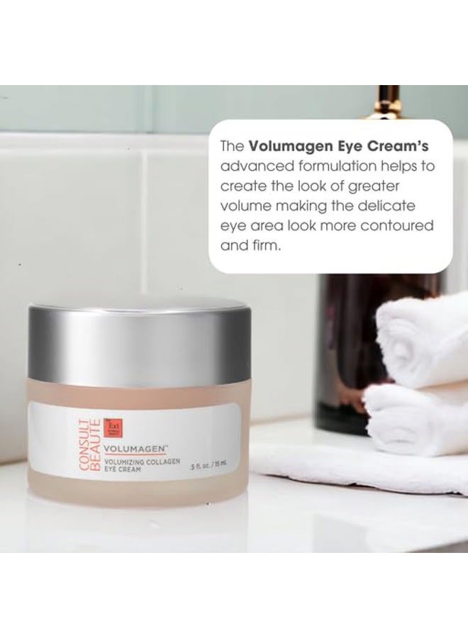 Consult Beaute كريم العين بالكولاجين من فوليماجن - مرطب - مملوء - تنعيم الخطوط الدقيقة - كافيين - مستخلص فاكهة البرغموت - 0.5 أونصة - Image 2