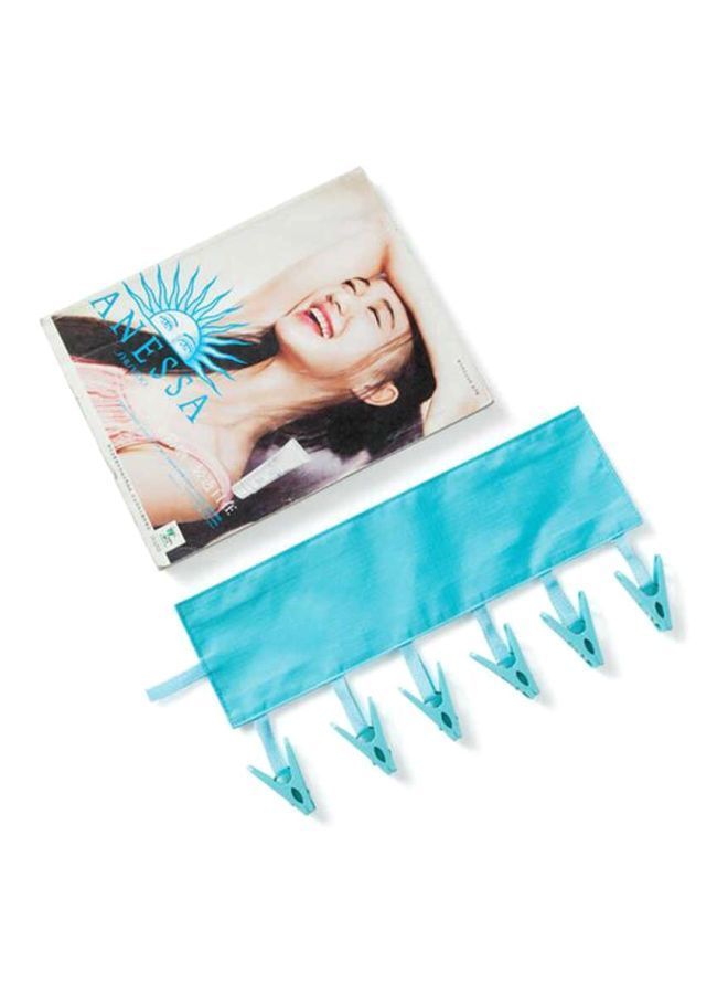 NIBEMINENT 6-Piece Bathroom Clip Set Blue 34x10centimeter - Image 2