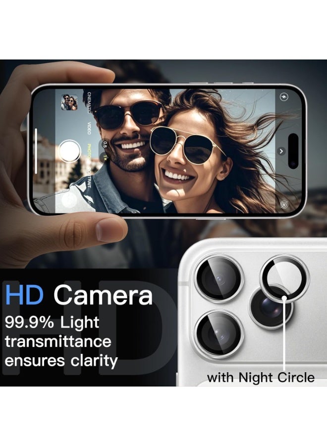 لاكوز واقي عدسة الكاميرا Lacoz لهاتف iPhone 18 Pro - زجاج شفاف عالي الدقة ومقاوم للخدش مع حماية كاملة لبروز الكاميرا - لون فضي - Image 4
