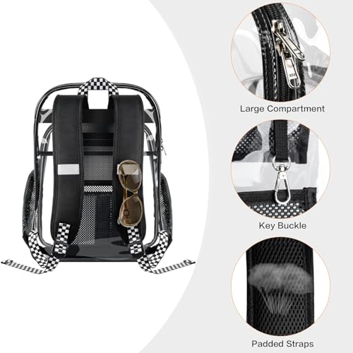 PAMANO Clear Backpack Transparent Heavy Duty School PVC Bookbag See Through Bag Boys and Girls for College Work Travel Security - Image 5