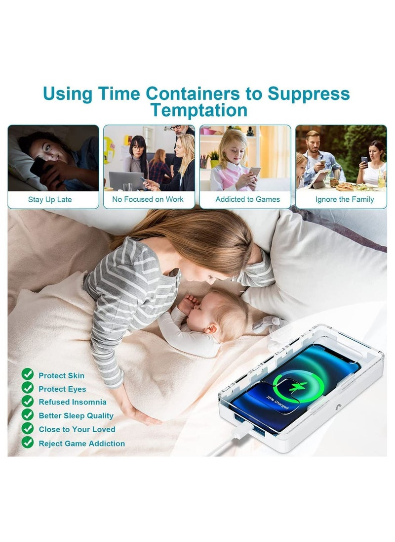 SYOSI - Portable Phone Lock Box, Cell Phone Jail with Two Keys, Help Kids/Students Focus Back, Prevent Phone Addiction, Prevent Excessive Games, Phone Lock Box for Android Samsung/Google/iPhone Serials - Image 1