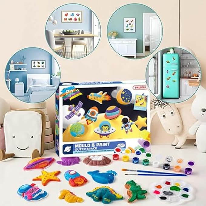 CRAFTS AND ARTS SET DIY PAINTING KIT, PAINT CRAFT ARTS AND CRAFTS FOR KIDS AGE 4 5 6 7 8 9 YEARS OLD, ANIMAL PARTY FAVOR ART SUPPLIES DIY KIT ACTIVITIES FOR KID BIRTHDAY GIFT (SPACE) - Image 5