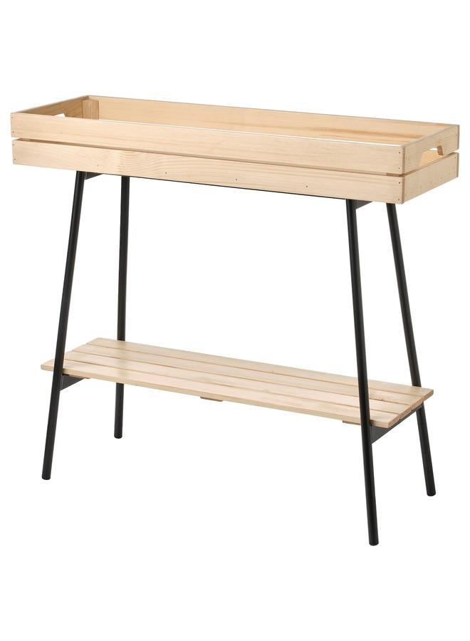 زبون حامل نباتات، صنوبر/أسود، 67 سم - Image 1