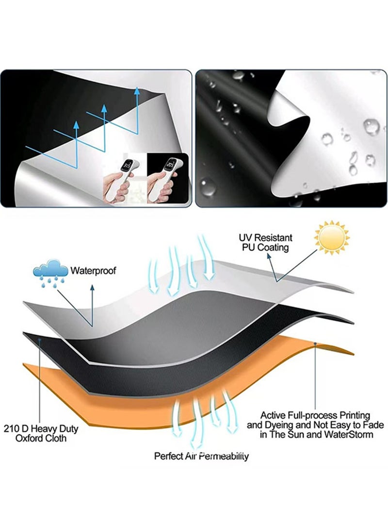 LIVQORA Portable Blackout Curtains With Self Adhesive Tape Travel Cuttable Sunscreen Shade Drapes ，100% Blackout Window Cover Film For Bedroom Living Room Bathroom And Attic Blackout Curtains Width 145 cm Length 200 cm - Image 4