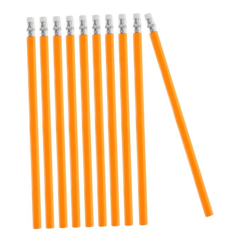 10 Pcs HB Construction Pencils With White Eraser Tips For Engineering Drawing And Lettering - Image 2