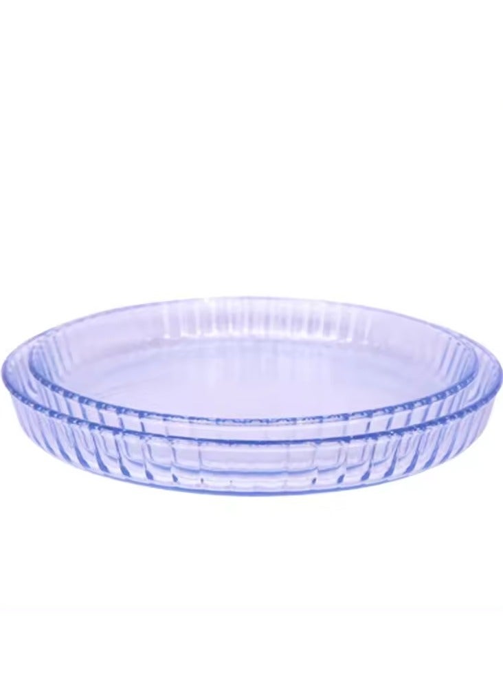 PROART Turkish Round Pyrex Baking Tray Set, 2 pieces 1.6L / 2.9L - Image 2