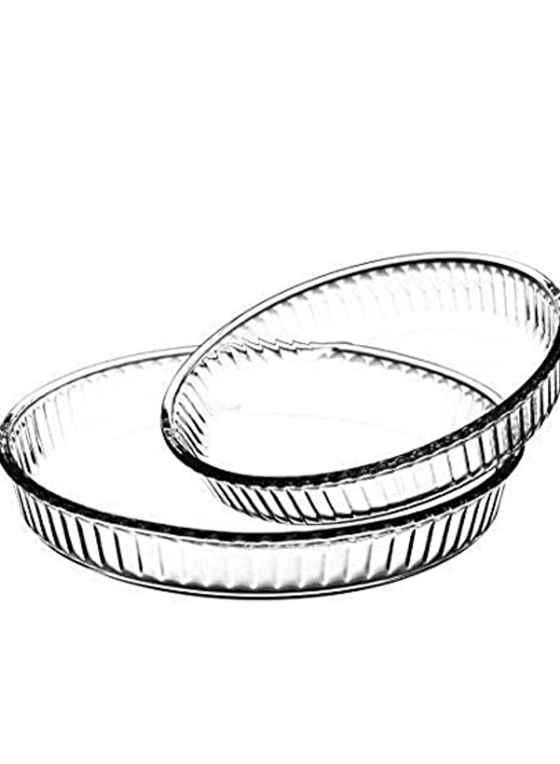 PROART Turkish Round Pyrex Baking Tray Set, 2 pieces 1.6L / 2.9L - Image 3