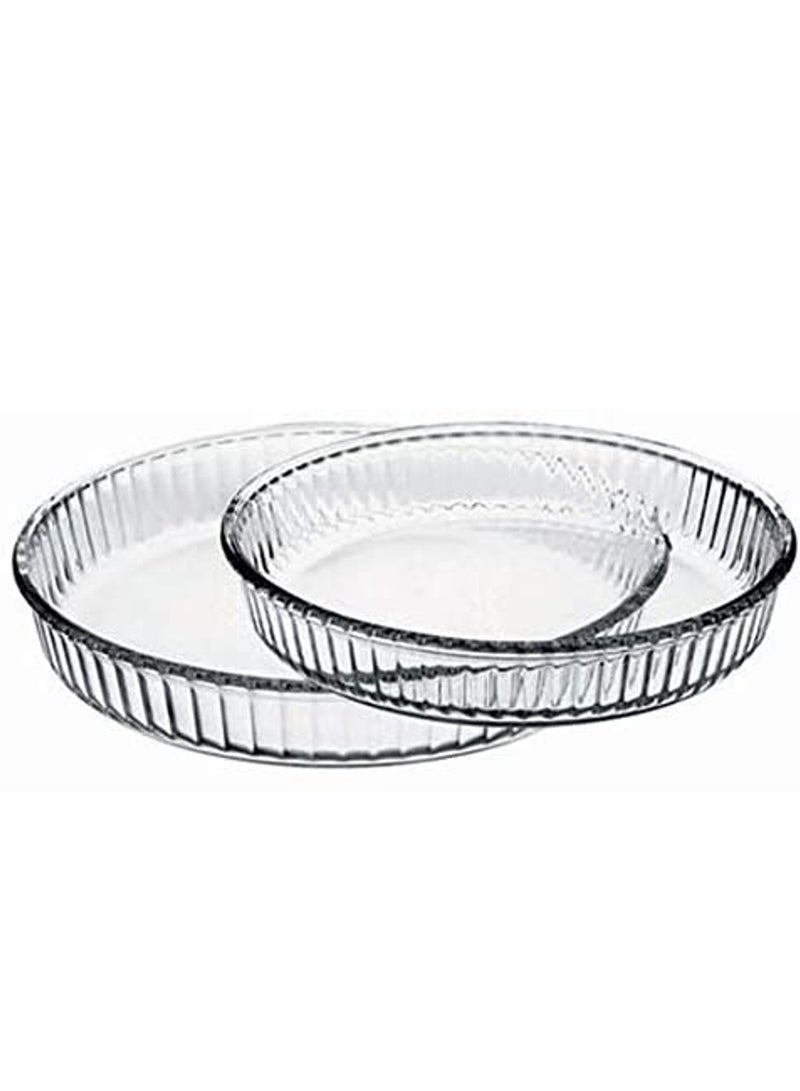 PROART Turkish Round Pyrex Baking Tray Set, 2 pieces 1.6L / 2.9L - Image 4