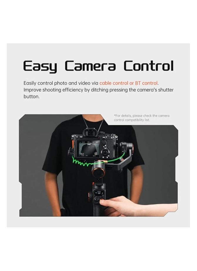 iSteady MT2 Kit 3-Axis Camera Stabilizer Gimbal Stabilizer for Smartphones 1.2kg/2.64lbs Load Support BT Connection with AI Vision Sensor and Fill Light Module Compatible with Phone Camera