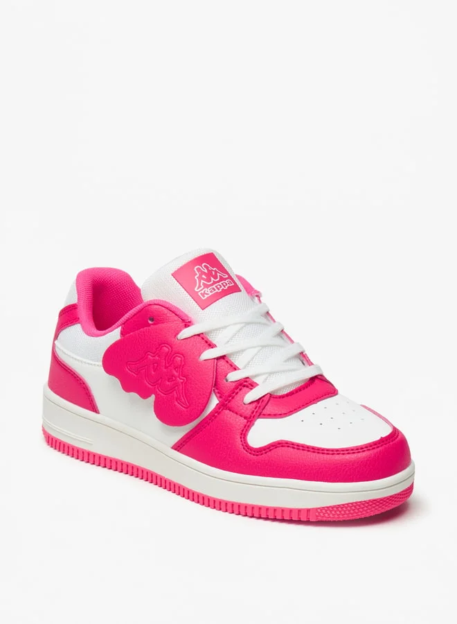 كابا Girls' Panelled Sneakers with Lace-Up Closure