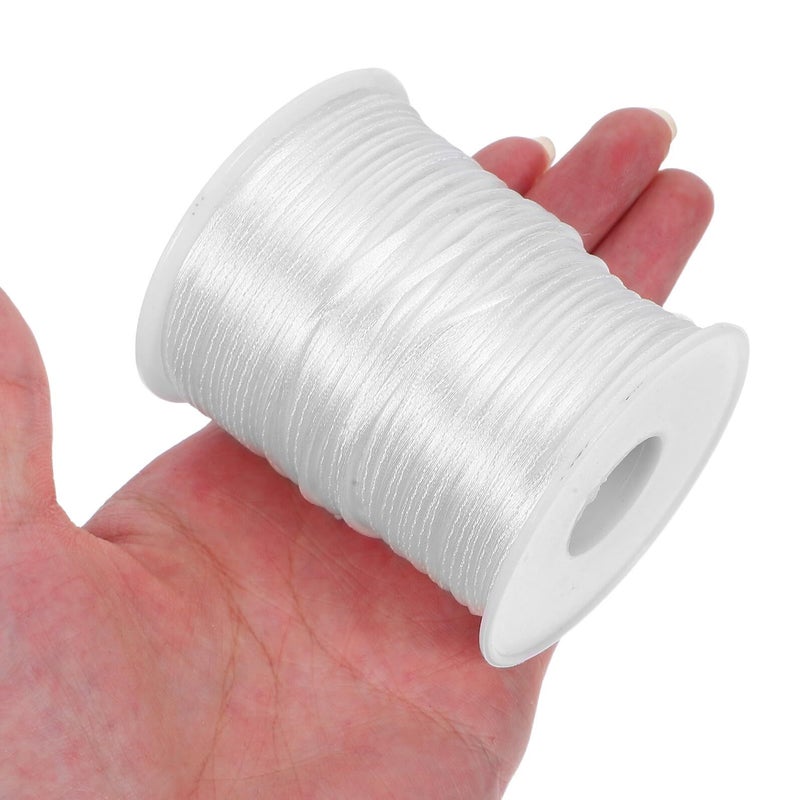 White Braided Cord 1.5mm 100m For Jewelry Making Beading Necklace Craft - Image 5