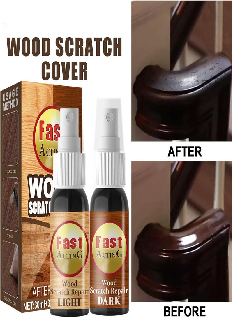 GGOOT Wooden Scratch Remover Spray, Fix It Wood Scratch Repair Spray Wood Floor Contact Cleaner Spray Furniture Repair Kit Repair Paint Polisher For Floors Desks Waxing Refinishing - Image 3