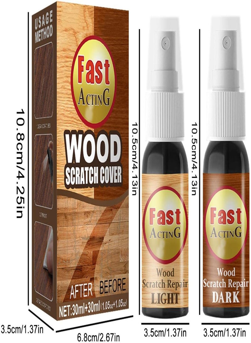 GGOOT Wooden Scratch Remover Spray, Fix It Wood Scratch Repair Spray Wood Floor Contact Cleaner Spray Furniture Repair Kit Repair Paint Polisher For Floors Desks Waxing Refinishing - Image 5