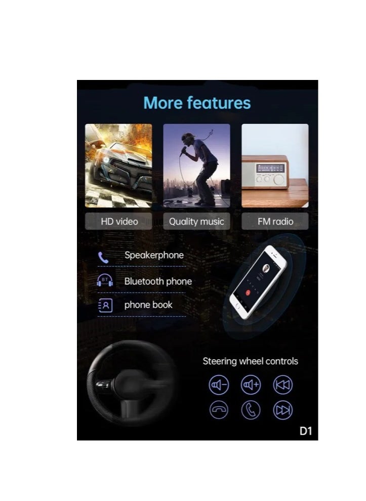 Lenovo - 9 Inch Android Car Stereo Lenovo 2GB RAM 32GB ROM Support Apple Carplay Android Auto Wireless Bluetooth USB Video Audio Playback High Definition Screen - Image 1