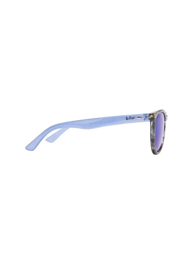 Lee Cooper Polarized Sunglasses Blue Frame Blue Mirror Mirror Lens 48mm  - LCK106C02