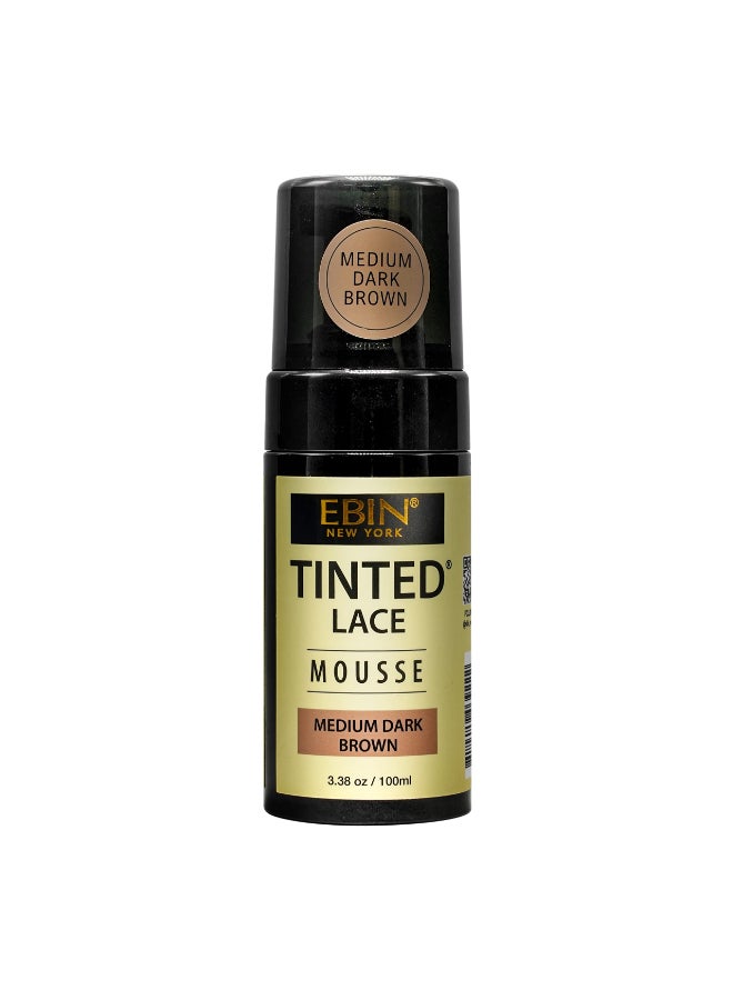 EBIN NEW YORK TINTED LACE MOUSSE Medium Dark Brown 338oz 100ml Lightweight Foam with Highly Pigmented Perfect Matching with Flawless Finish - Image 3