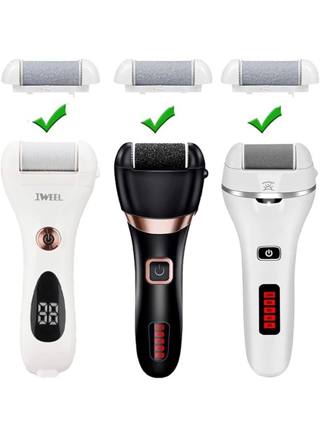 IWEEL 3 Different Replacement Roller Head for IWEEL/CIVYPRO/OTAZWA/ADAMPARK/ZIKILLYA/ELMCHEE/NICEBIRDIE Foot File Pedicure Tools for Feet Callus Shaver Pedicure kit for Cracked Heels and Dead Skin - Image 4