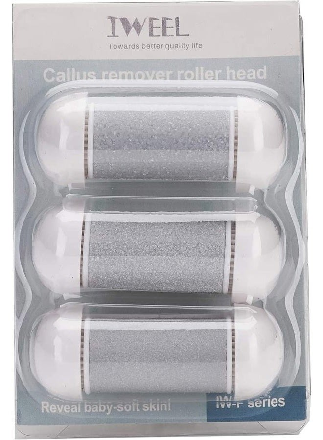IWEEL 3 Different Replacement Roller Head for IWEEL/CIVYPRO/OTAZWA/ADAMPARK/ZIKILLYA/ELMCHEE/NICEBIRDIE Foot File Pedicure Tools for Feet Callus Shaver Pedicure kit for Cracked Heels and Dead Skin - Image 1