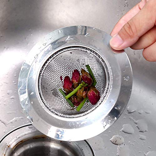 Entisia Mesh Sink Strainer Basket - Stainless Steel Sink Strainer Drainer Basin Basket, Heavy Duty Wash Basin Drain Filter Stopper Sink Jali from Kitchen, Bathroom, Shower Drains, Perforated (11) - Image 3