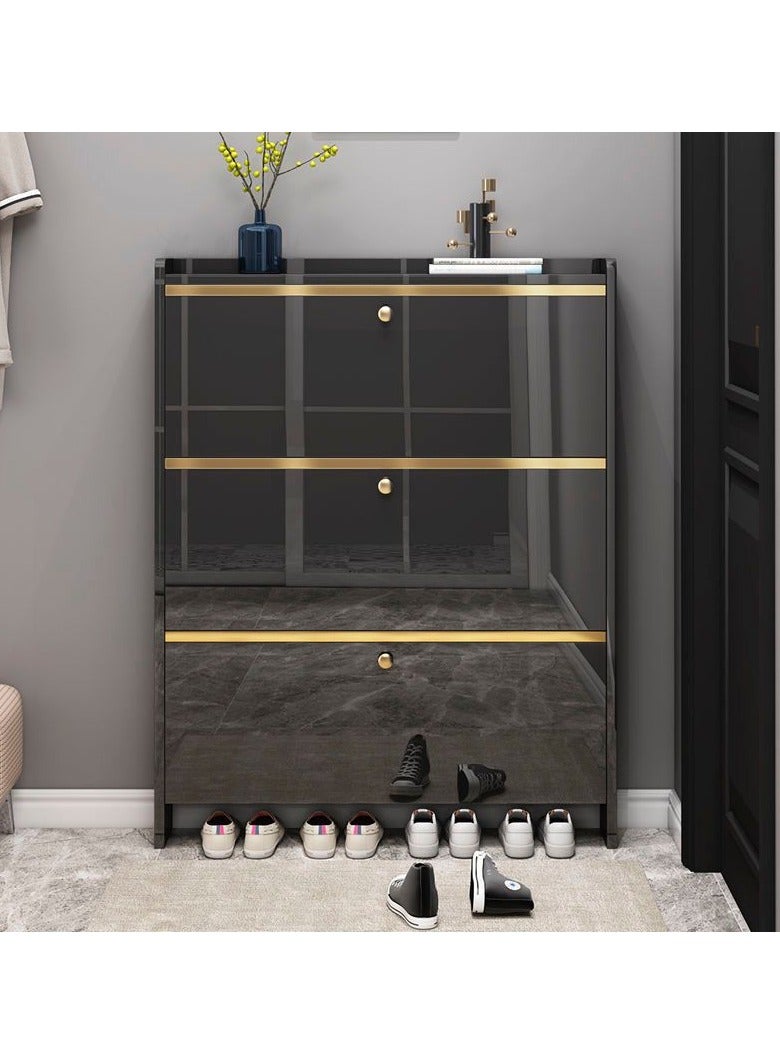 أيه دابليو دي منظم خزانة أحذية خشبي بتصميم أنيق مثالي للمدخل والممر وغرفة النوم. - Image 1