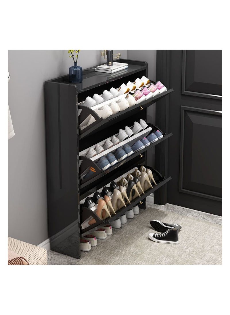 أيه دابليو دي منظم خزانة أحذية خشبي بتصميم أنيق مثالي للمدخل والممر وغرفة النوم. - Image 2