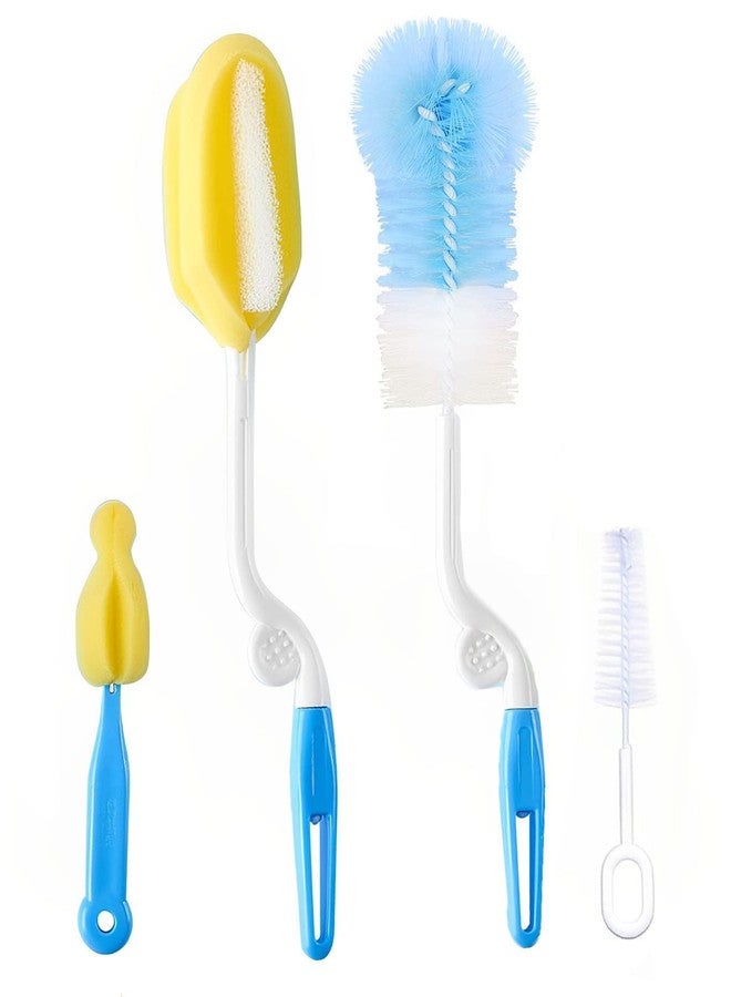 SHOPOWARE 4 PCS Bottle Nipple and Straw Cleaning Kit, Multi Color Feeding Bottle Cleaner Brush (Cleaning Brush Kit) (4 in 1 Kit) - Image 1