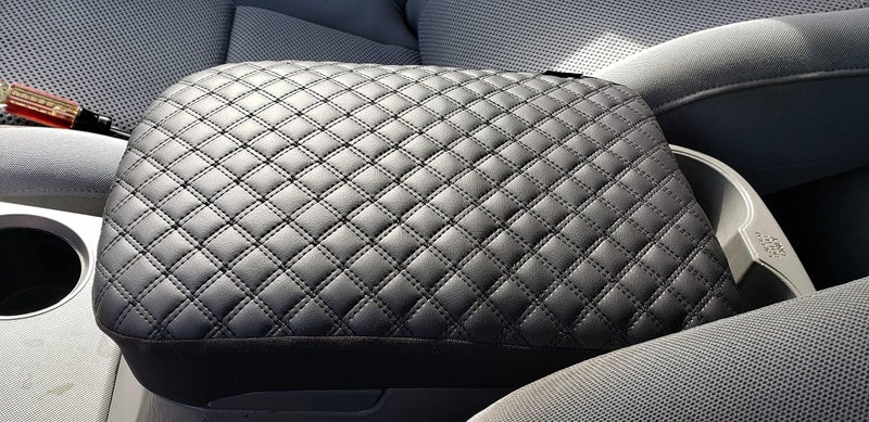 Fit for Nissan Maxima 2016-2019 Leather Center Console Lid Armrest Cover Protector Decoration Black