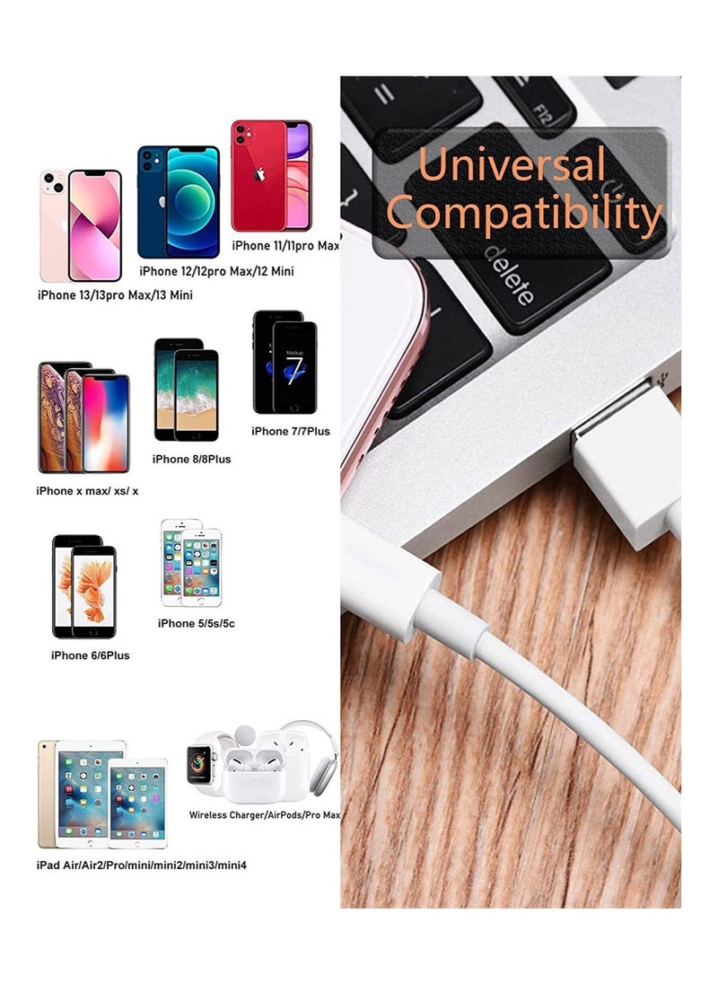 Generic - iPhone Charger Cable 6ft Apple MFi Certified Lightning Cord Fast Charging High Speed Data Sync USB Cable Compatible with iPhone 13/12/11 Pro Max/XS MAX/XR/XS/X/8/7 - Image 1