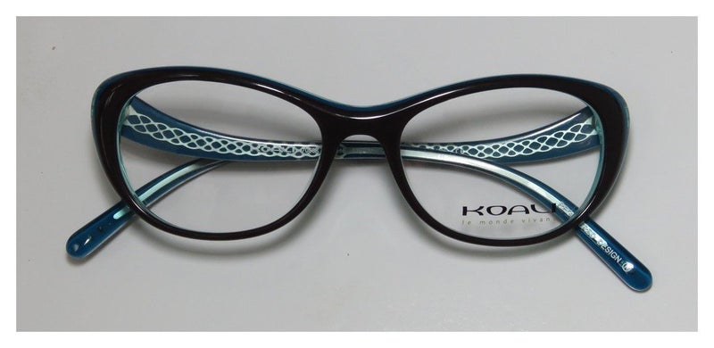 Koali 7058k Womens/Ladies Eyeglasses/Eye Glasses (49-16-135, Brown / Aquamarine) - Image 2