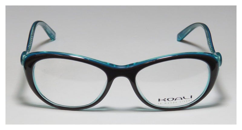 Koali 7058k Womens/Ladies Eyeglasses/Eye Glasses (49-16-135, Brown / Aquamarine) - Image 3