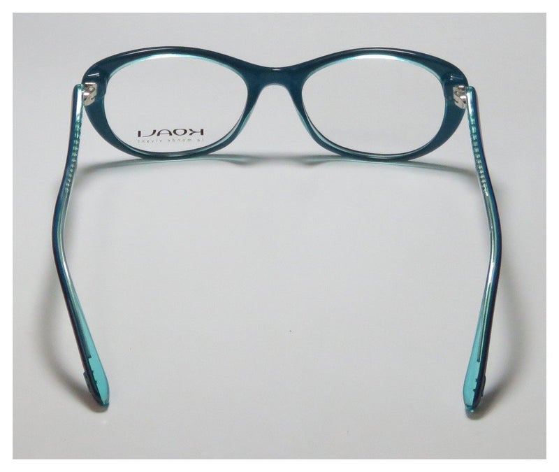 Koali 7058k Womens/Ladies Eyeglasses/Eye Glasses (49-16-135, Brown / Aquamarine) - Image 5
