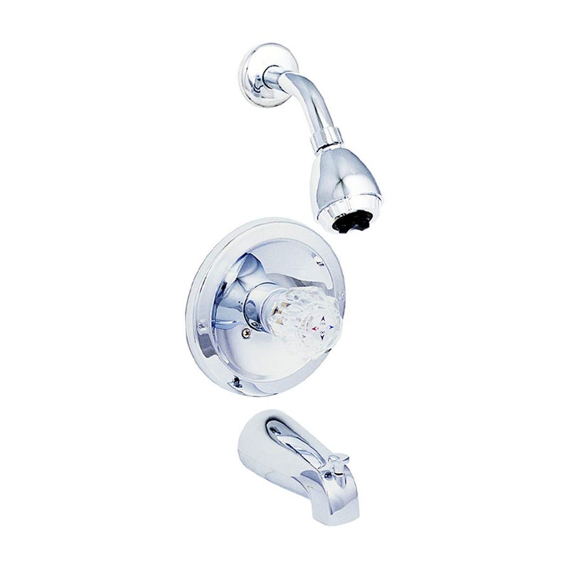 EZ-Flo EZFLO Single Acrylic Handle Tub and Shower Trim Kit Chrome 10048 - Image 2