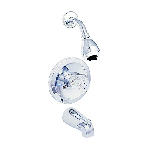 EZ-Flo EZFLO Single Acrylic Handle Tub and Shower Trim Kit Chrome 10048 - Image 1