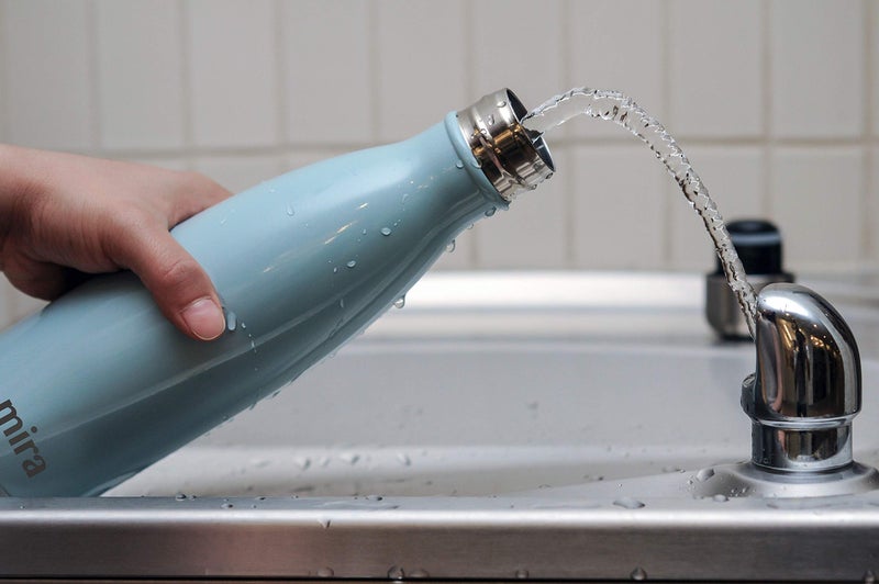 MIRA 17 Oz Stainless Steel Vacuum Insulated Water Bottle - Double Walled Cola Shape Thermos - 24 Hours Cold, 12 Hours Hot - Reusable Metal Water Bottle - Leak-Proof Sports Flask - Pearl Blue - Image 3
