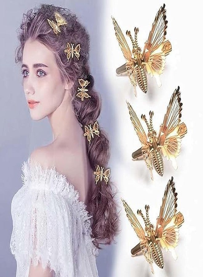 MYSELF 8 Pcs Butterfly Hair Clips Glitter for Women, Hair Claw Clips Shaking Butterfly Hair Clips - Image 1