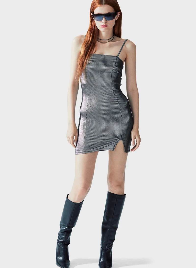 H&M Striped Bodycon Dress