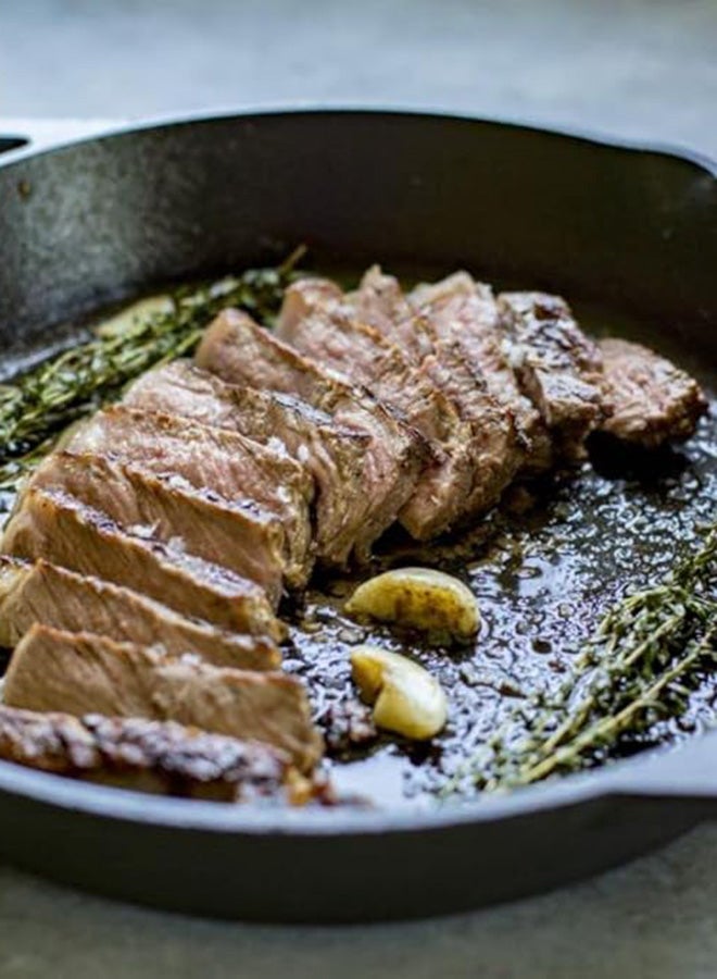 Lodge سلسلة لودج واندرلاست من الحديد الزهر، مقلاة تخييم بمقبض مزدوج، 10.25 بوصة، أسود - Image 3