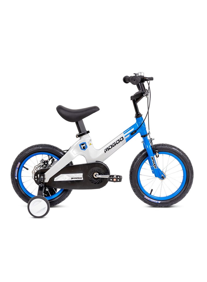MOGOO Spark Magnesium 14 inch Kids Bike | 14-Inch Wheel Size | Adjustable Seat | Blue/White Color - Image 1