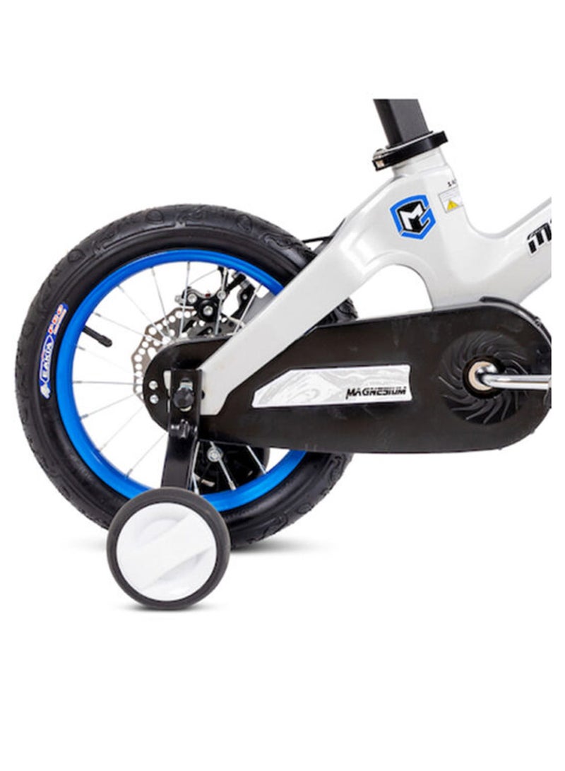 MOGOO Spark Magnesium 14 inch Kids Bike | 14-Inch Wheel Size | Adjustable Seat | Blue/White Color - Image 4