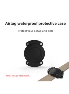 Suitable For Airtags Pet Waterproof Protective Case For Apple Tracking Anti-loss Locator Airtag Protective Case All-inclusive-Color:Black-Applicable Models:Waterproof Protective Case
