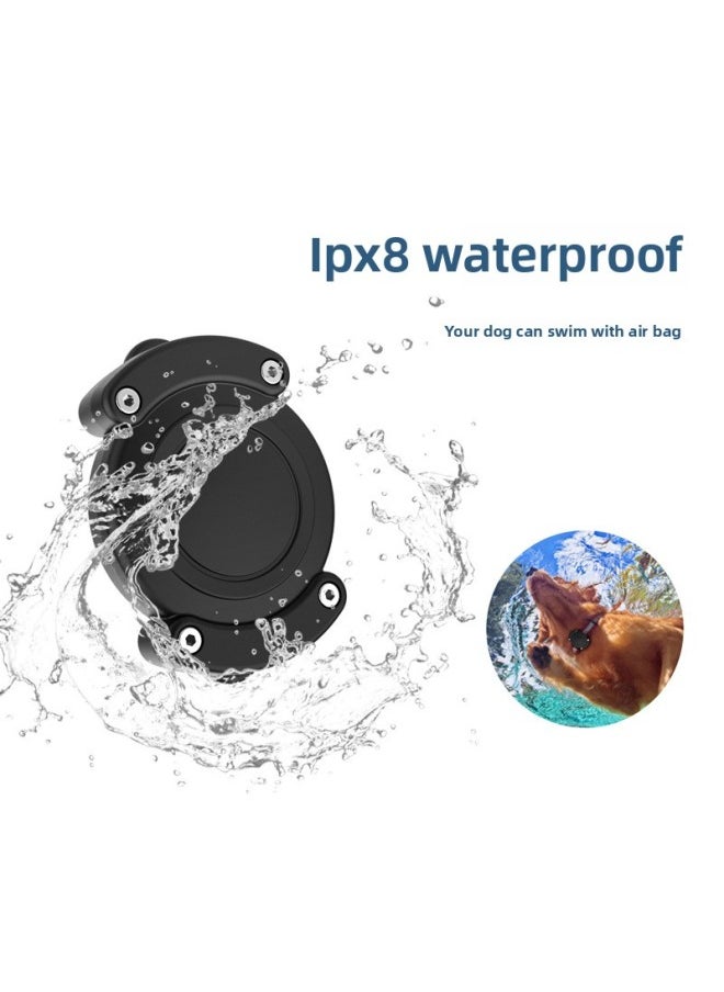 Generic - Suitable For Airtags Pet Waterproof Protective Case For Apple Tracking Anti-loss Locator Airtag Protective Case All-inclusive-Color:Black-Applicable Models:Waterproof Protective Case - Image 1