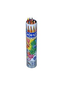 DOMS Doms Non-Toxic Super Soft Colour Pencils in Round Tin Box (12 Assorted Shades x 3 Set)  - Image 1