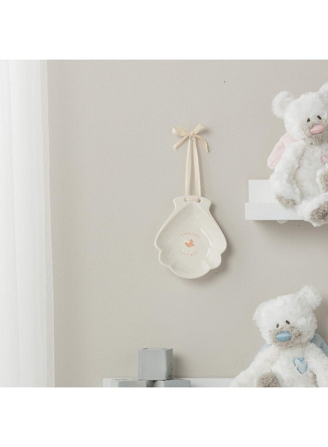 DEMDACO Bless This Baby Girl Glossy White 5 x 4 Ceramic Stoneware Baptism Bowl - Image 5