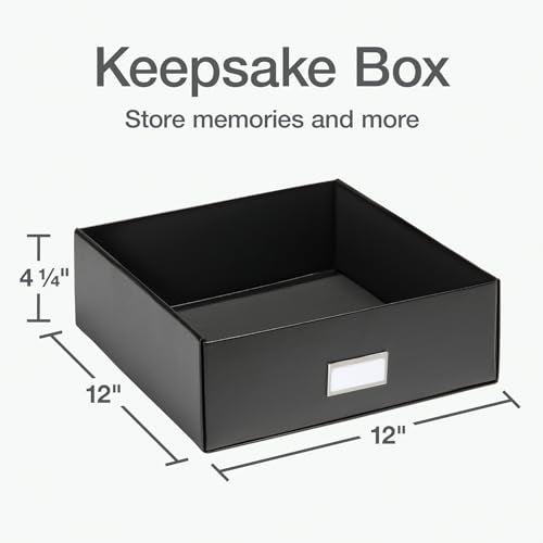 Oxford Keepsake Box Protective Storage Box Home and Office Organizer Photo Storage Box Souvenir Organizer Medium 12 x 12 x 4 14 41788 - Image 3